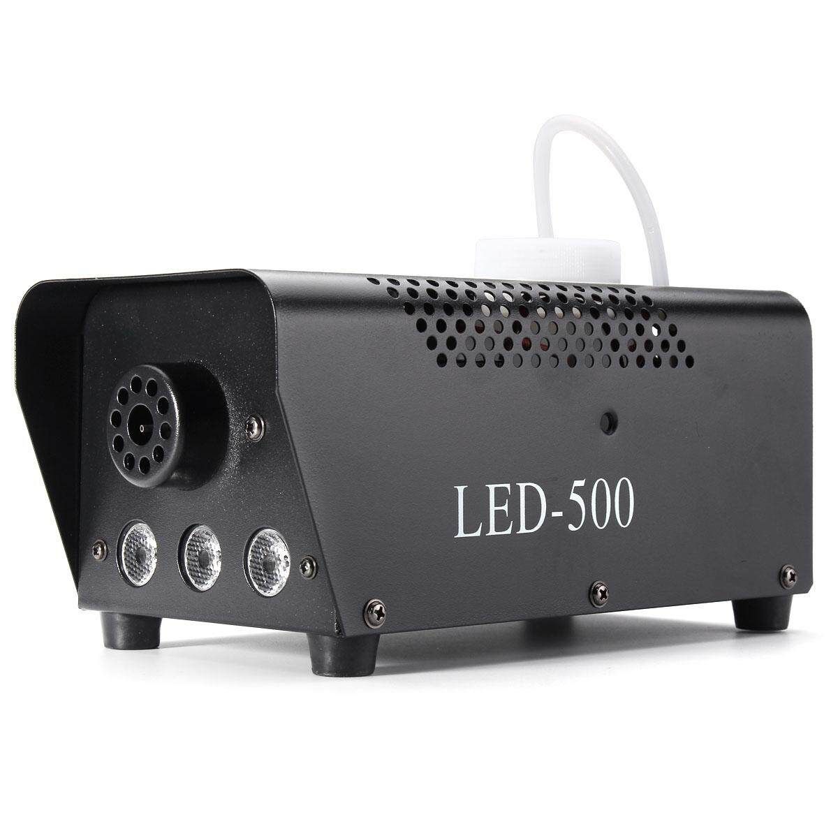 500W Fog Machine RGB LED Light Party Disco DJ Effect Stage W/ Remote English Rules