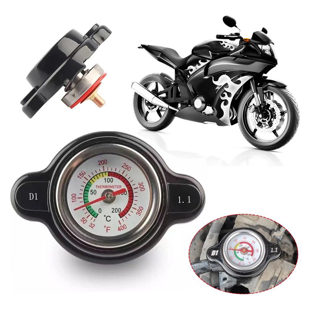 Water Tank Thermostatic Radiator Cap Cover With Temp  Meter 1.8 Bar High Pressure For Kawasaki Kx 65 80 85 100