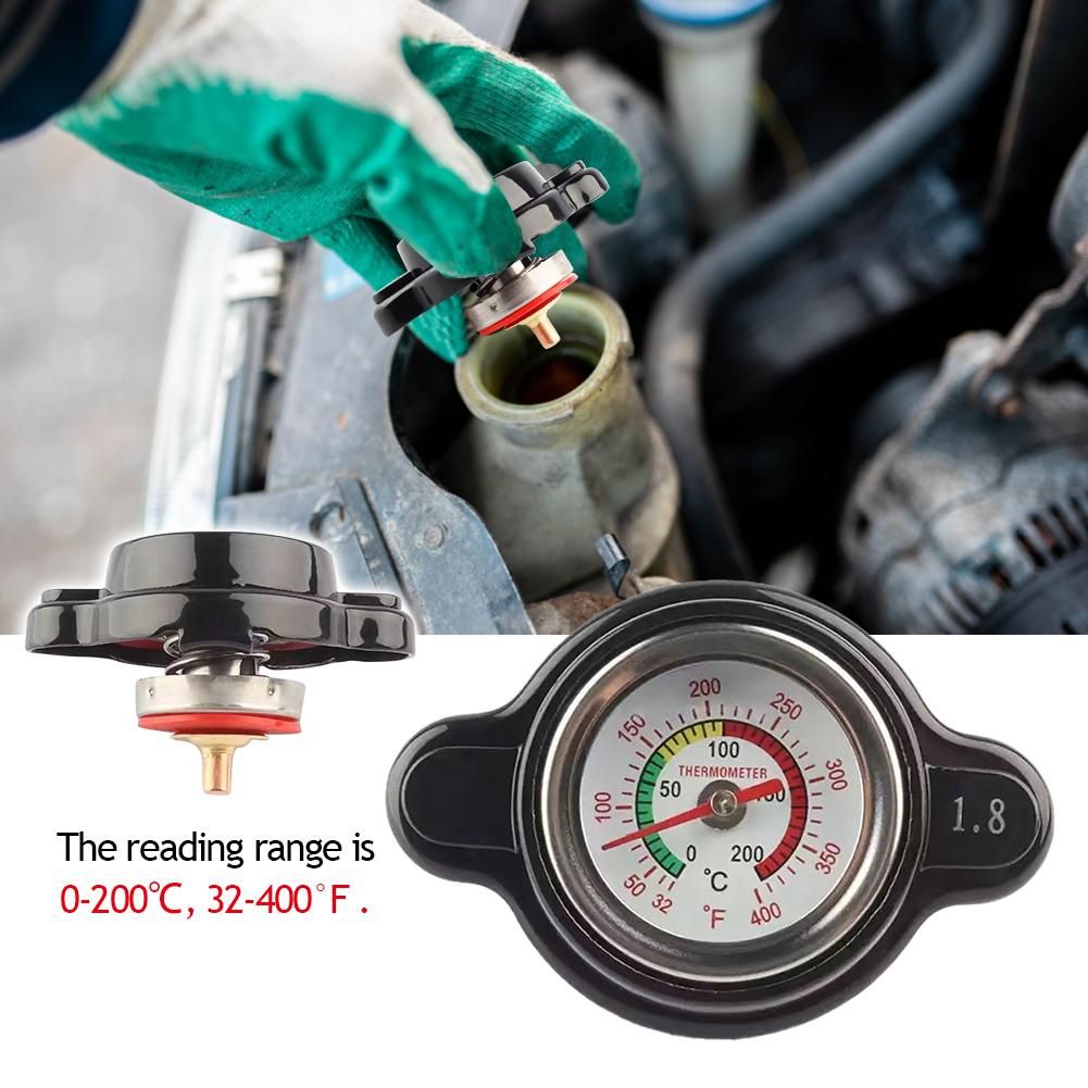Water Tank Thermostatic Radiator Cap Cover With Temp  Meter 1.8 Bar High Pressure For Kawasaki Kx 65 80 85 100