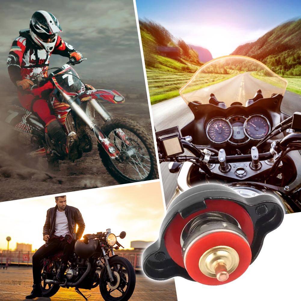 Water Tank Thermostatic Radiator Cap Cover With Temp  Meter 1.8 Bar High Pressure For Kawasaki Kx 65 80 85 100