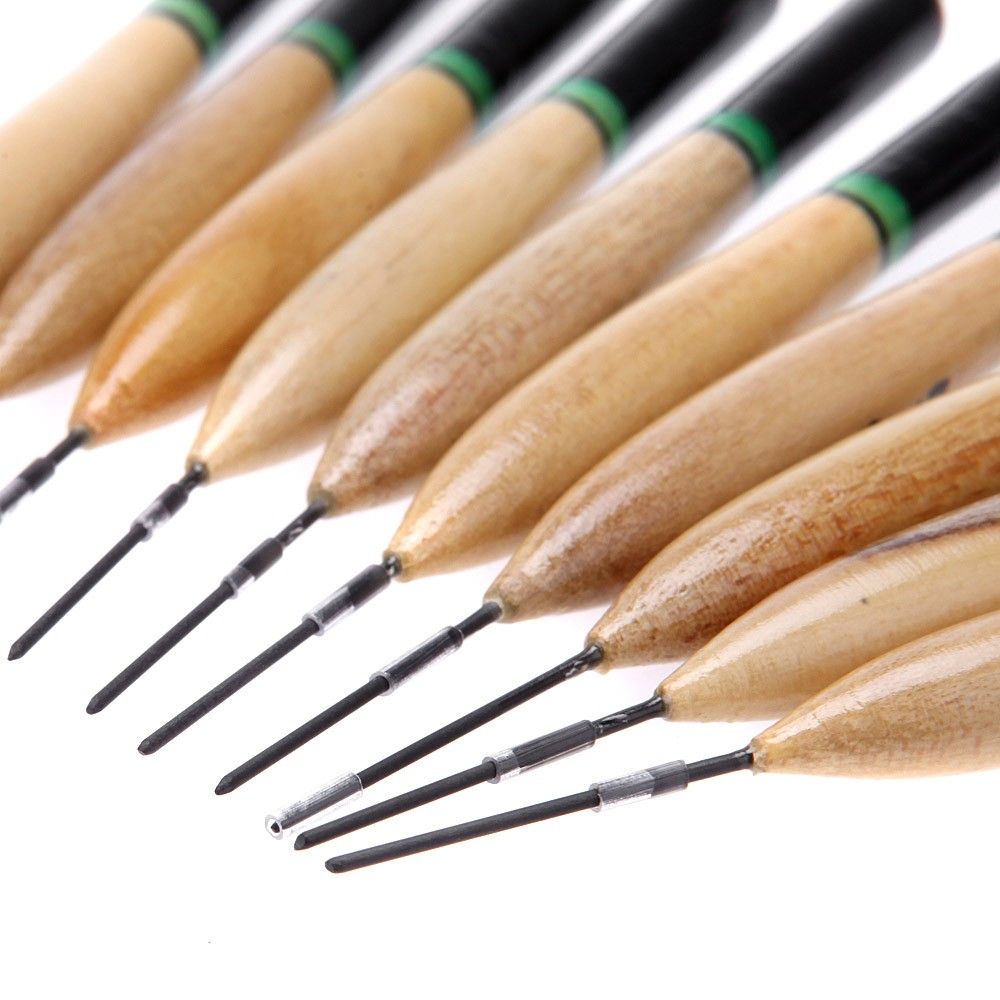 10Pcs 2g Fishing Floats Bobbers Paulownia Wood Fishing