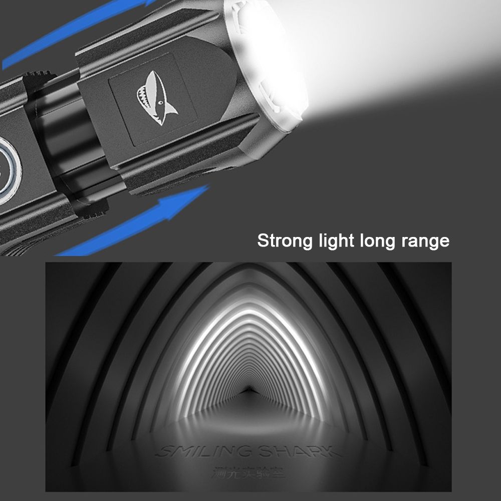 Dual Light Source Flashlight Portable High Brightness Light