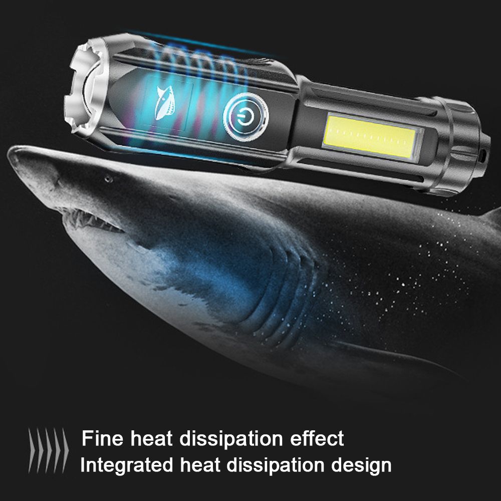 Dual Light Source Flashlight Portable High Brightness Light