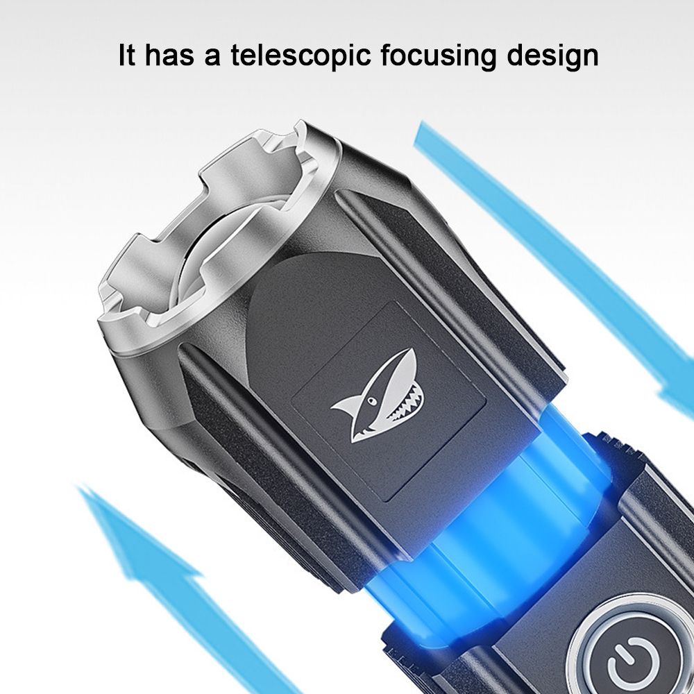 Dual Light Source Flashlight Portable High Brightness Light