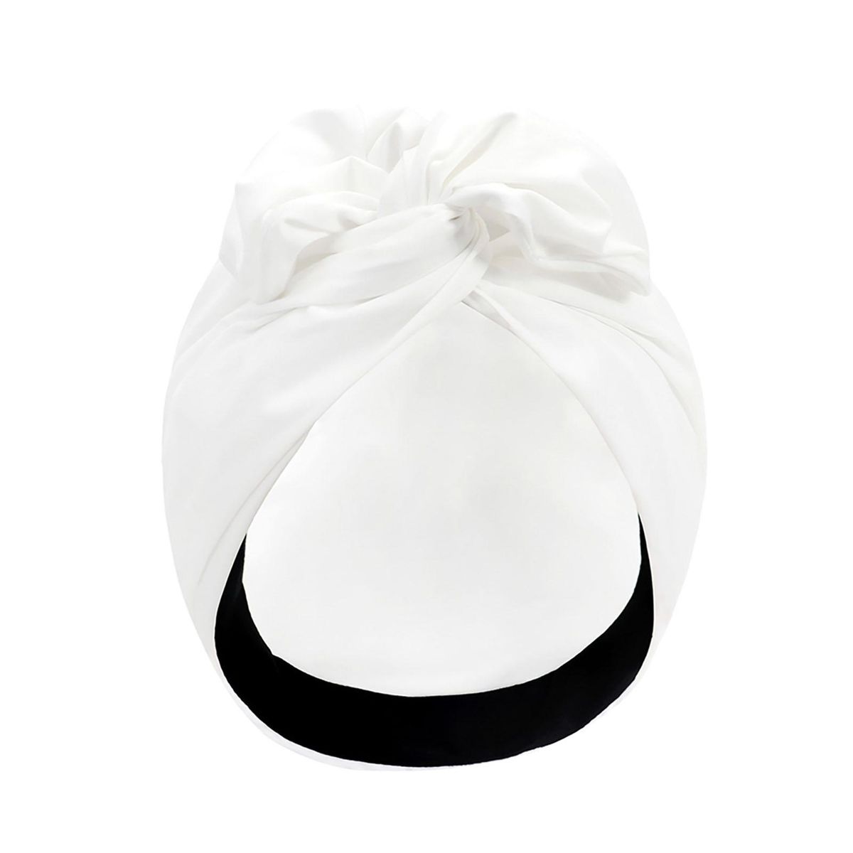 Solid-color Headscarf Retro Chic Headwrap Soft Breathable for Women White