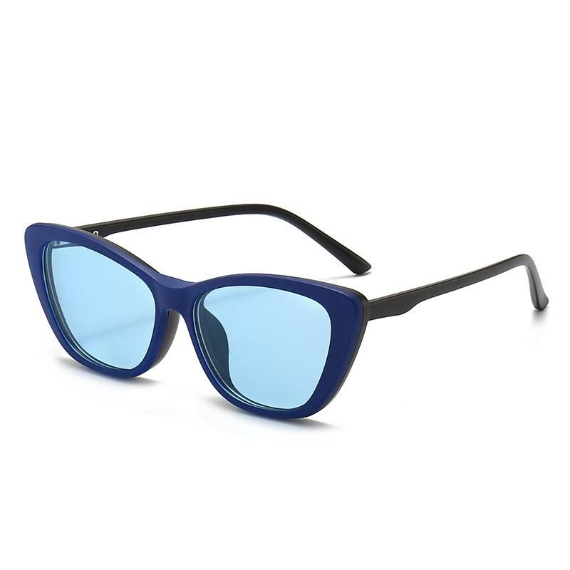 Polarized Sunglasses Men's and Women's 5-in-1 Magnetic Clip-on Glasses Ocean Lens Optical Myopia Glasses Frame Magnetic Suction Clip Set Glasses