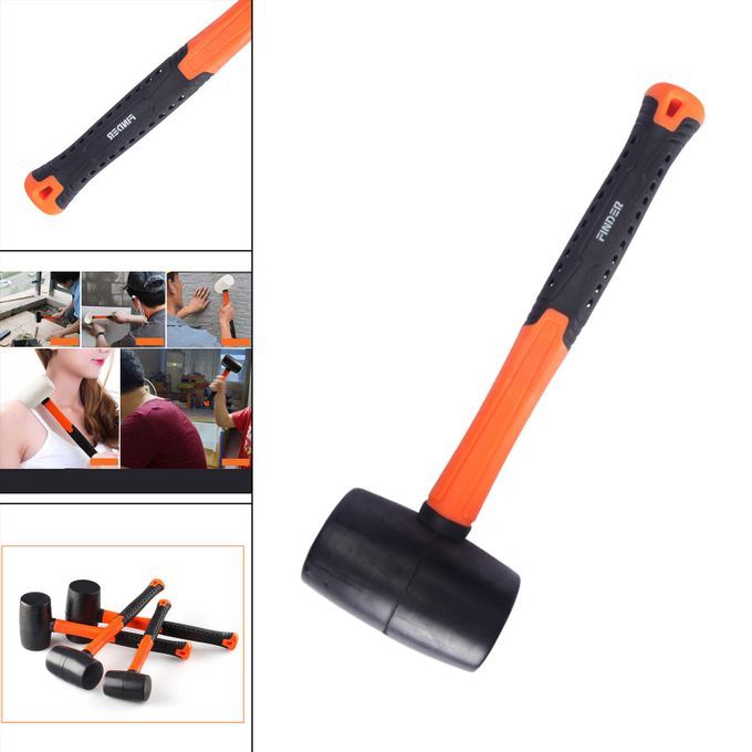 Mini Rubber Mallet With Wood Handle, 8oz 560g 20oz Black