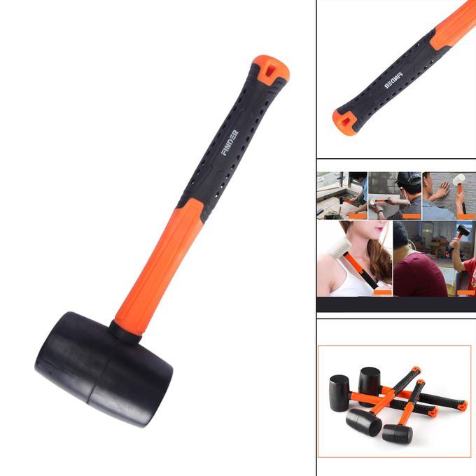 Mini Rubber Mallet With Wood Handle, 8oz 560g 20oz Black