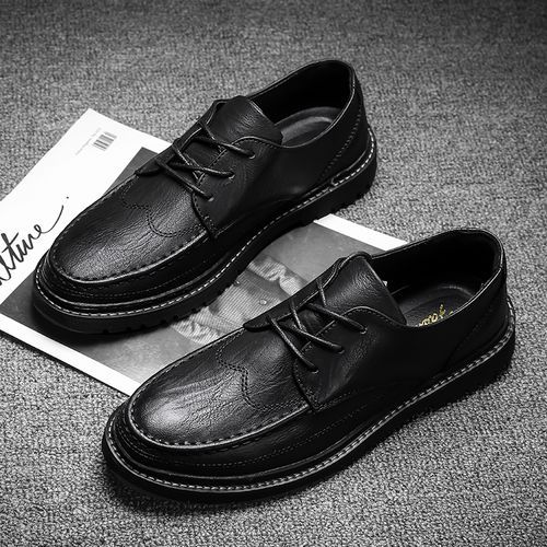 Mens Martins Boots Casual Leather Shoes-Black