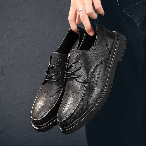 Mens Martins Boots Casual Leather Shoes-Black