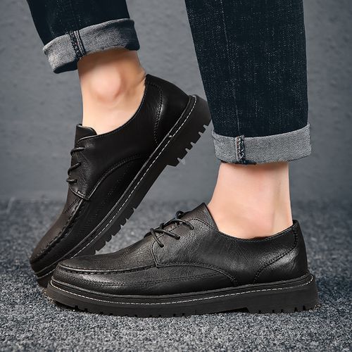 Mens Martins Boots Casual Leather Shoes-Black