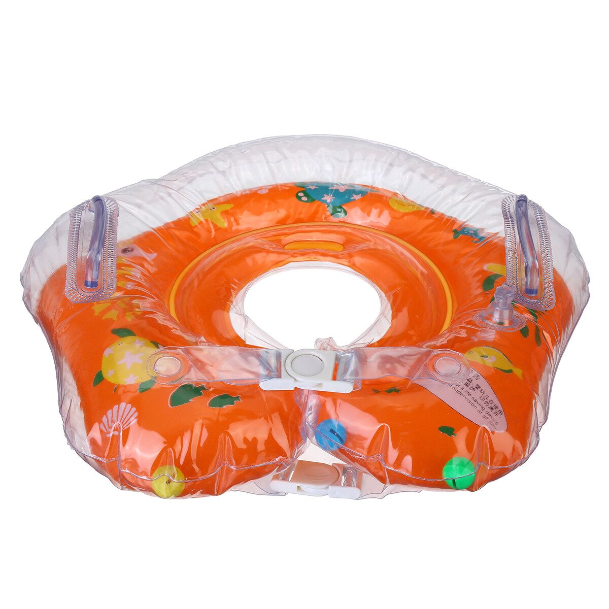 PVC Inflatable Baby Swimming Neck Ring Bath Shower Floating Circle Safety Aid Orange