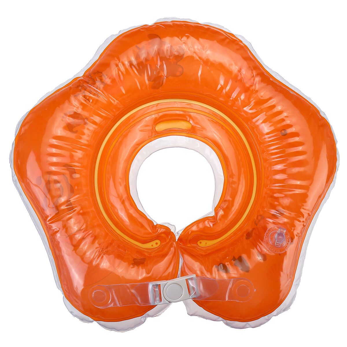 PVC Inflatable Baby Swimming Neck Ring Bath Shower Floating Circle Safety Aid Orange
