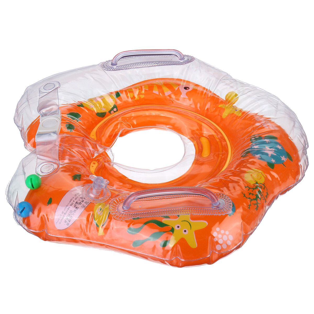 PVC Inflatable Baby Swimming Neck Ring Bath Shower Floating Circle Safety Aid Orange