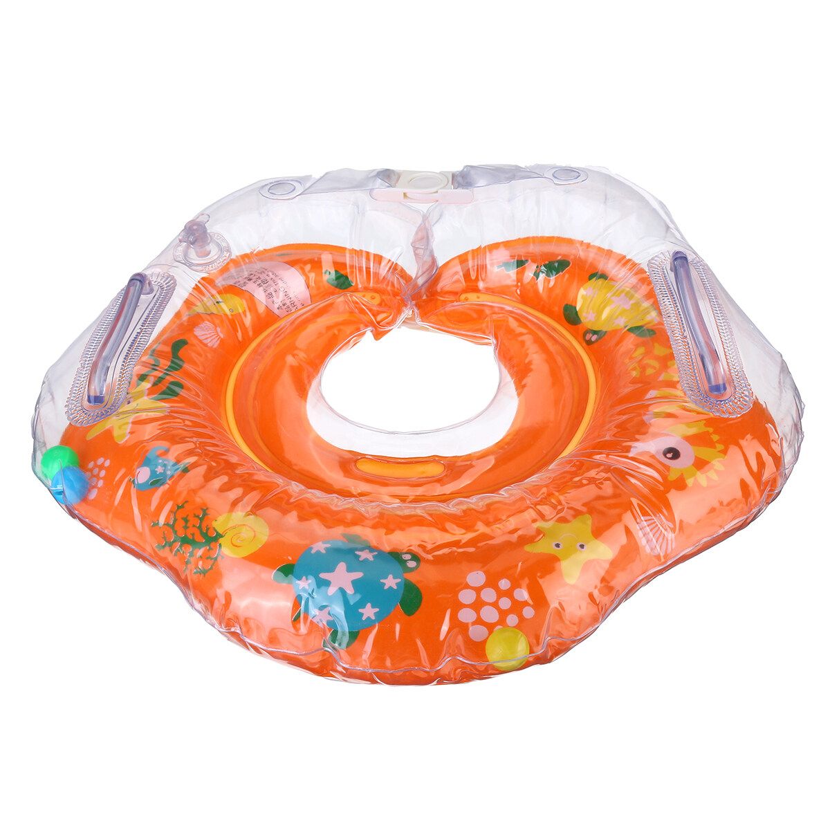 PVC Inflatable Baby Swimming Neck Ring Bath Shower Floating Circle Safety Aid Orange