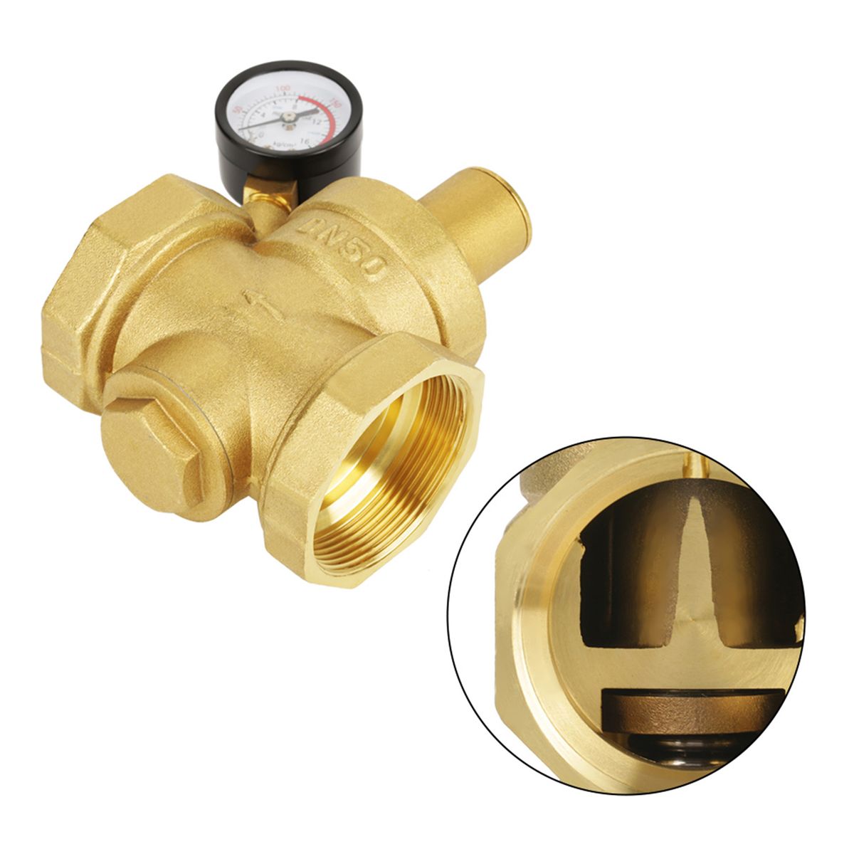 BSP DN50 Br Water Pressure Reducing Vae With Adjustable