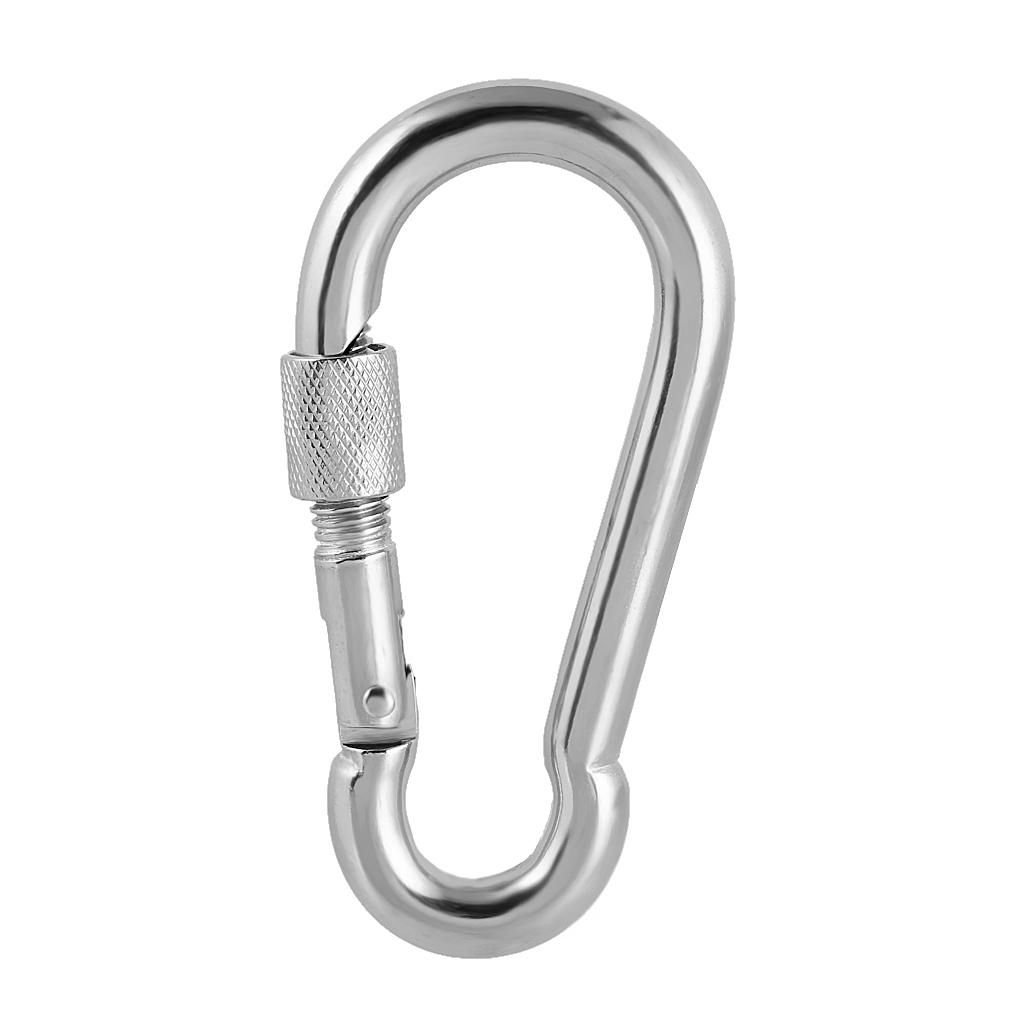 2xStainless Steel Boat Carabiner Snap Hook Fitting Shade Sail Boat