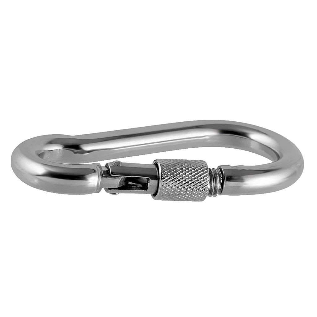 2xStainless Steel Boat Carabiner Snap Hook Fitting Shade Sail Boat