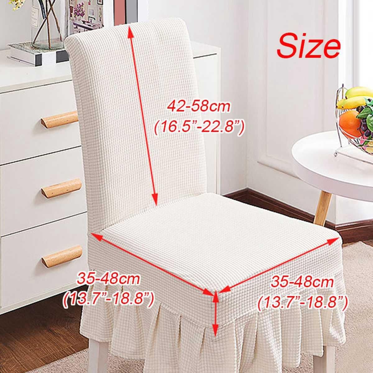 Waterproof Stretch Solid Color Dining Table Chair Stool