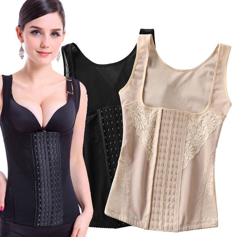 Women Waist Trainer Push Up Vest Tummy Belly Girdle Body Shaper Control Waist Cincher Corset  Vest