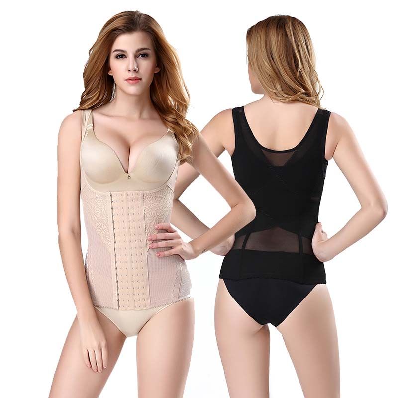Women Waist Trainer Push Up Vest Tummy Belly Girdle Body Shaper Control Waist Cincher Corset  Vest
