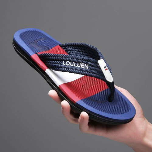 High Quality Webbing Flip Flops Men Mixed Color Sandals Shoes Summer Beach Slippers