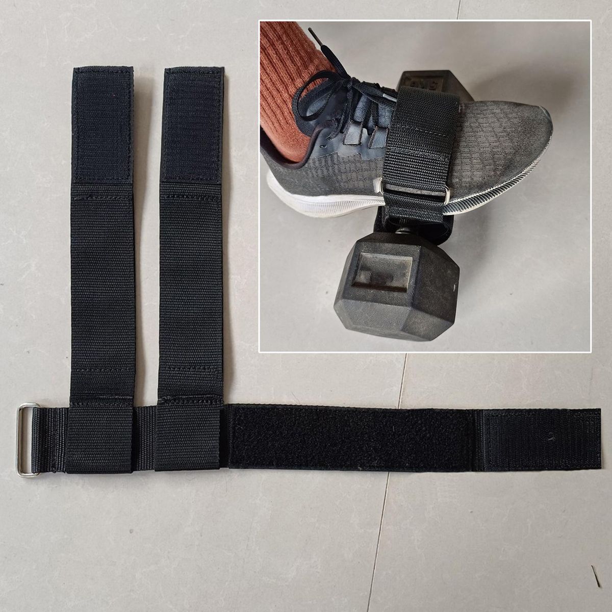 1 Pair Ankle Buckles Cuff Attachment Fitness Ankle Straps Black