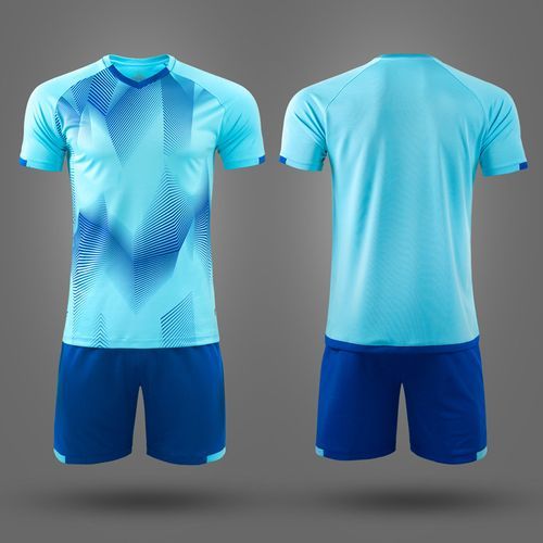 Short Sleeve Striped T-shirt Shorts Men Soccer Jersey Set