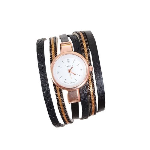 Lady  Leather Wrist Watch GAIETY Ladies Bracelet Student Table Small Twist Rivet Leather Bracelet