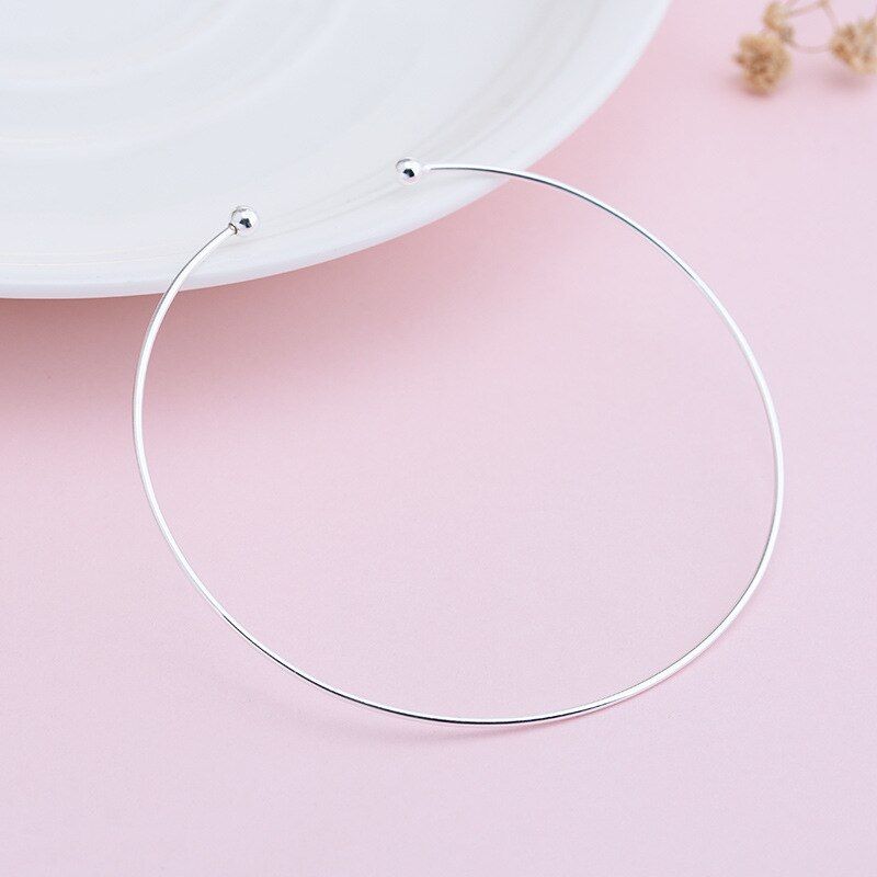 Genuine Real Pure Solid 925 Sterling Silver Cuff Bangles For Beads Hand Band Jewelry Findings Beading Threading Bangle 18K Gold Color