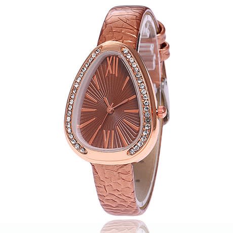 Triangle Shape Women's Watch-Beige