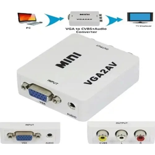 Vga To Rca Av Adapter - 1080p