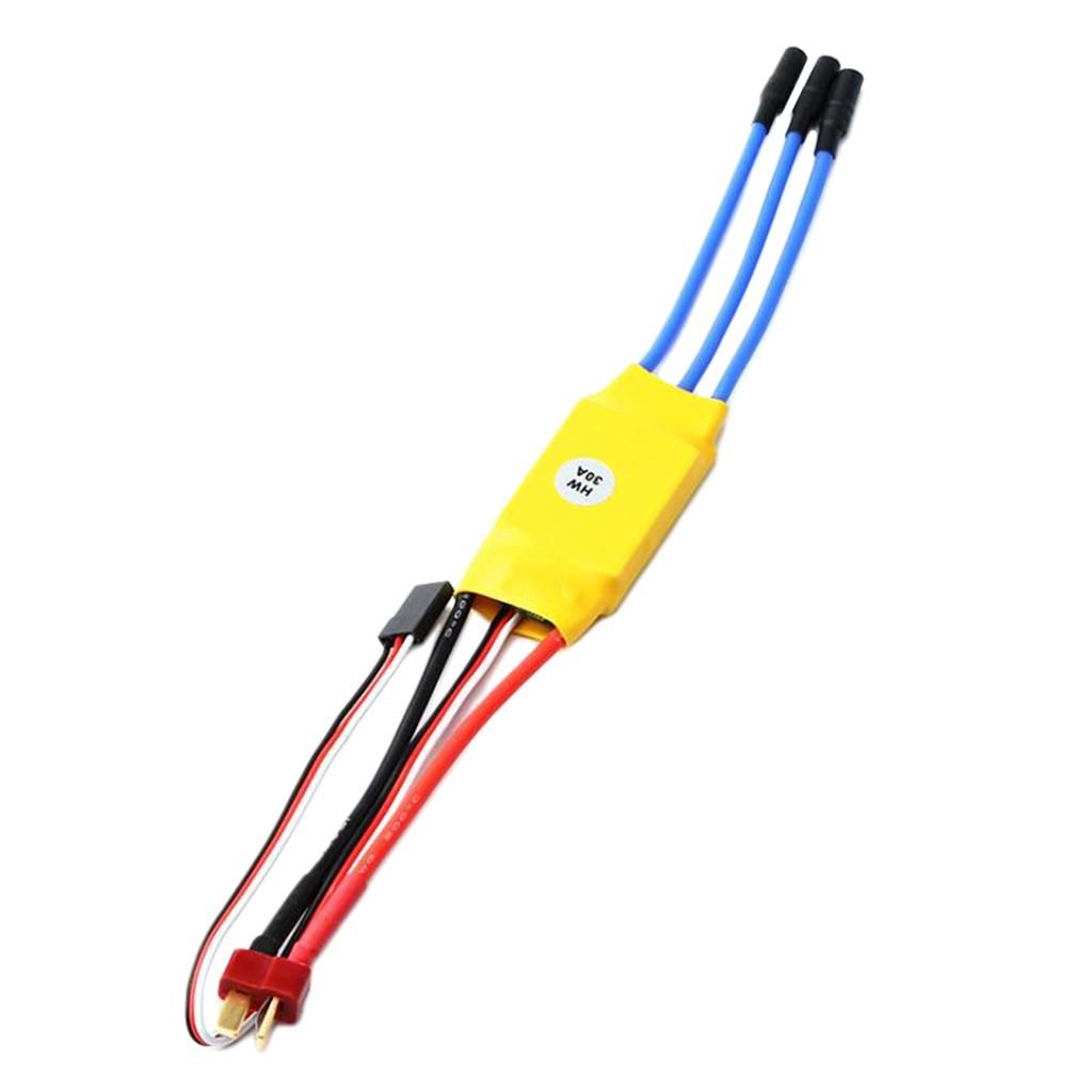 30A T Plug 3.5mm Banana Connector Brushless Motor ESC For Airplane