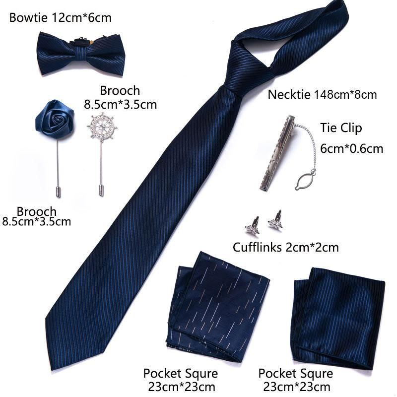 Men'S Tie Set 8-Piece Gift Box Set Ideal For Gifts LB259