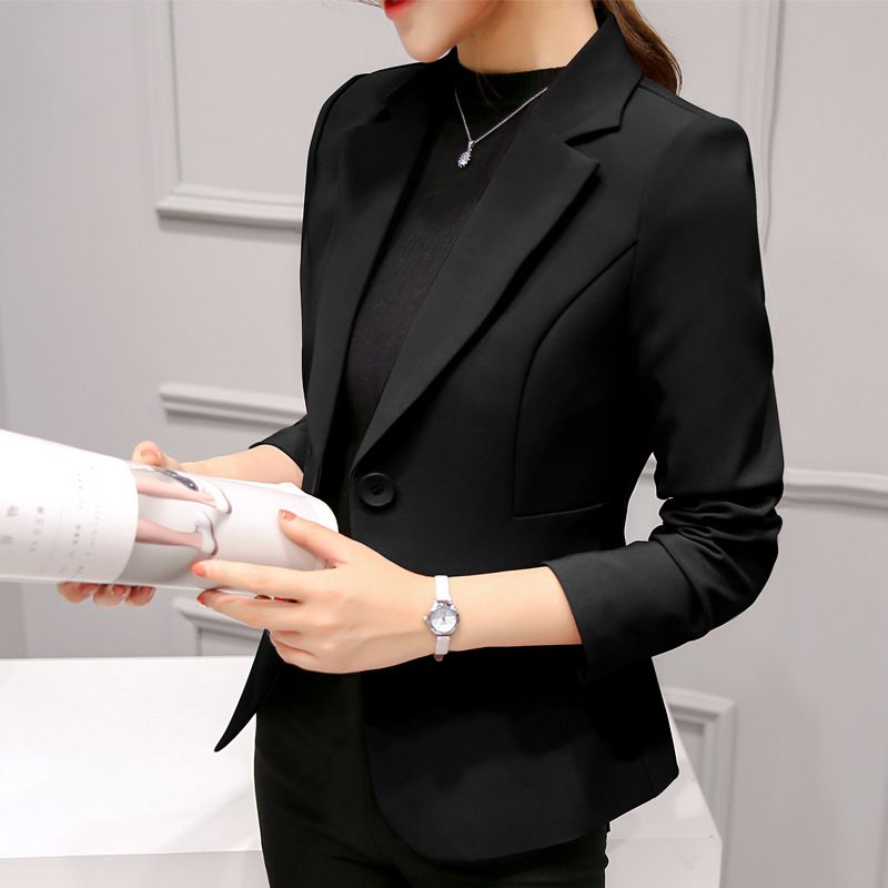 Ladies Blazer Long Sleeve Blaser Women Suit Jacket Female Feminine Blazer Femme Pink Blue White Black Blazer Autumn（#Royal Blue）