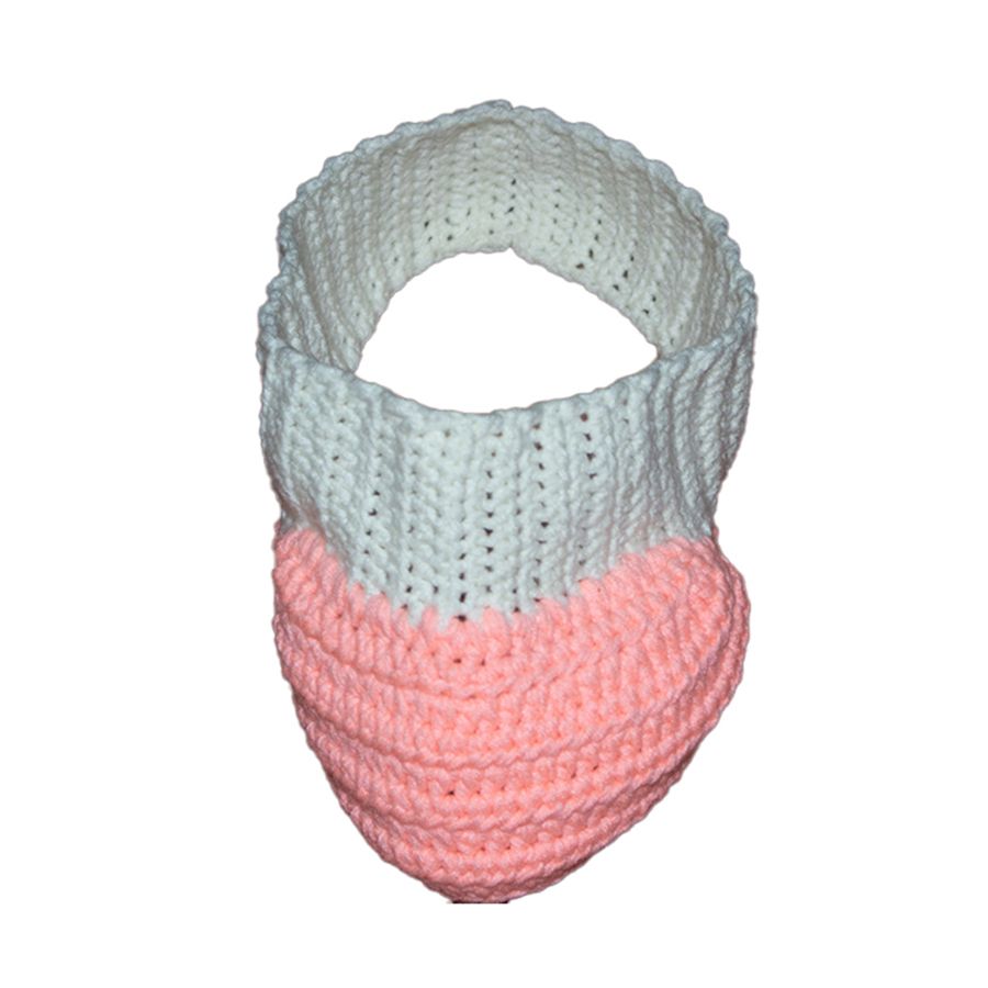 Classy Crochet Sun Visor - Cream And Peach
