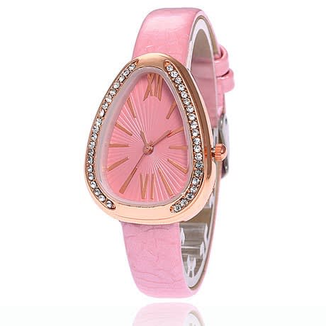 Triangle Shape Women's Watch-Pink