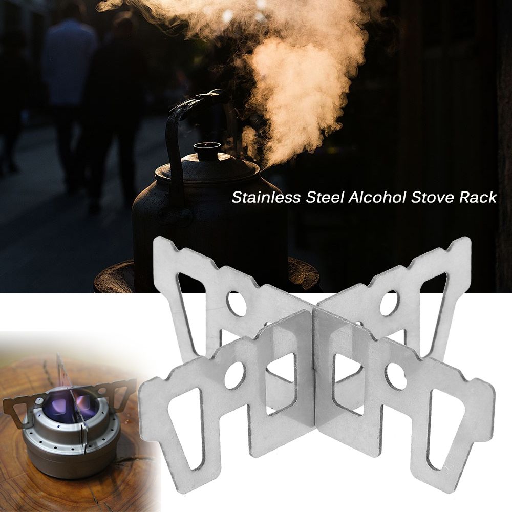 Stainless Steel Alcohol Stove Rack Cross Stand Outdoor