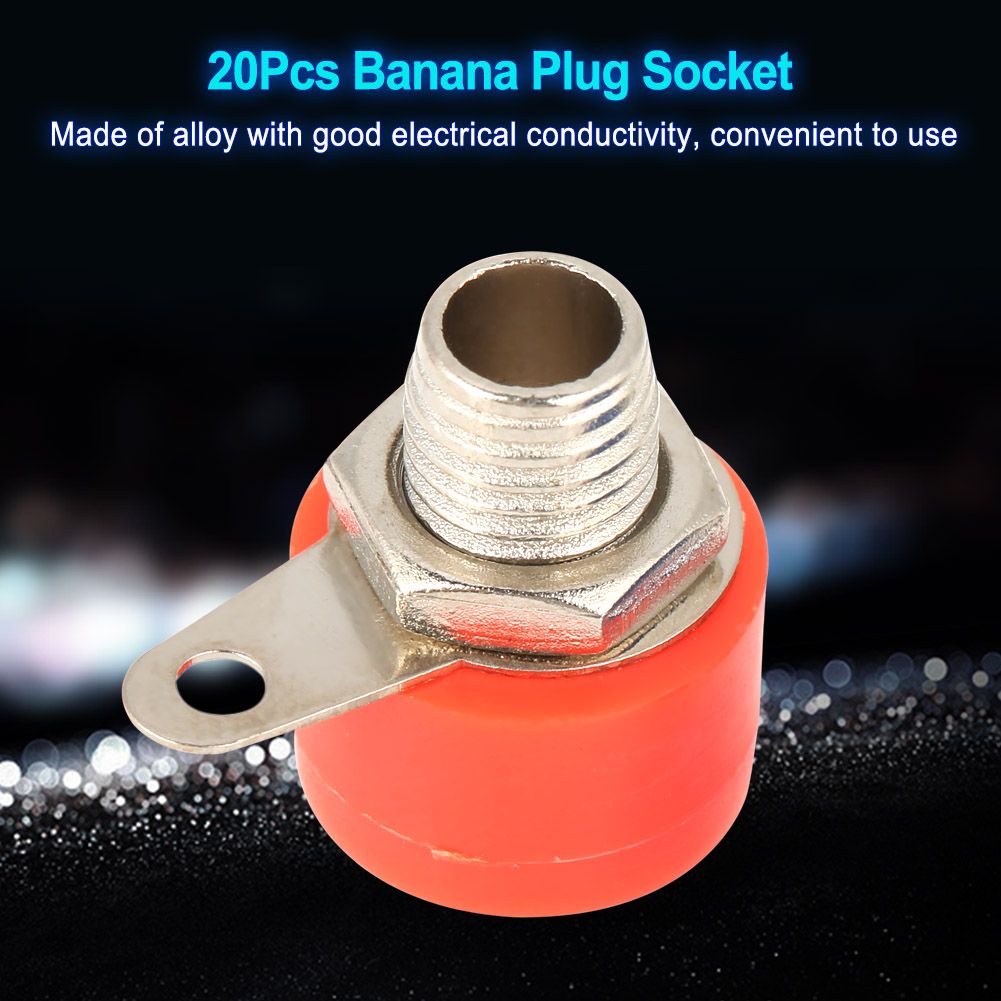 20Pcs Mixed Colors 4mm Speaker Amplifier Terminal Banana