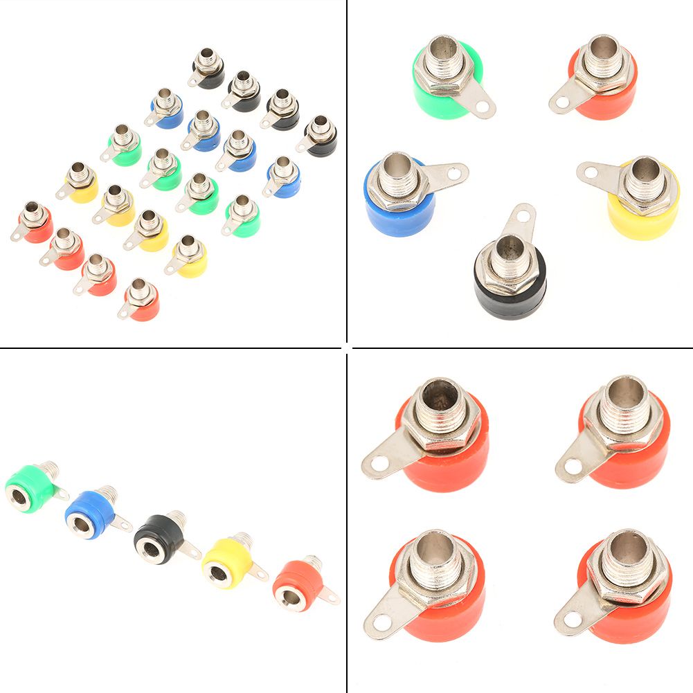 20Pcs Mixed Colors 4mm Speaker Amplifier Terminal Banana