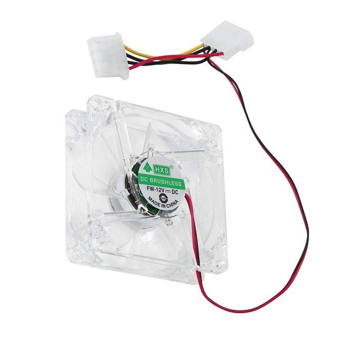 3Pcs Computer 12V DC Fan 4 Multicolor LED 80mm Computer Case Cooler