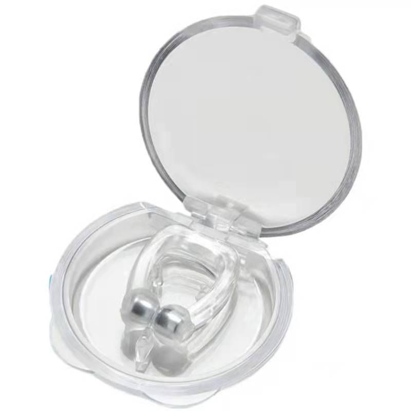 Magnetic Snore Stopper Ring With Case Silicone Anti Snore Stop Device Silent Sleep Nose Clip Night Sleeping Aid Snoring Rings
