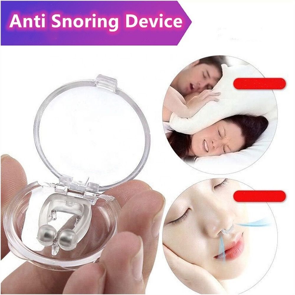 Magnetic Snore Stopper Ring With Case Silicone Anti Snore Stop Device Silent Sleep Nose Clip Night Sleeping Aid Snoring Rings