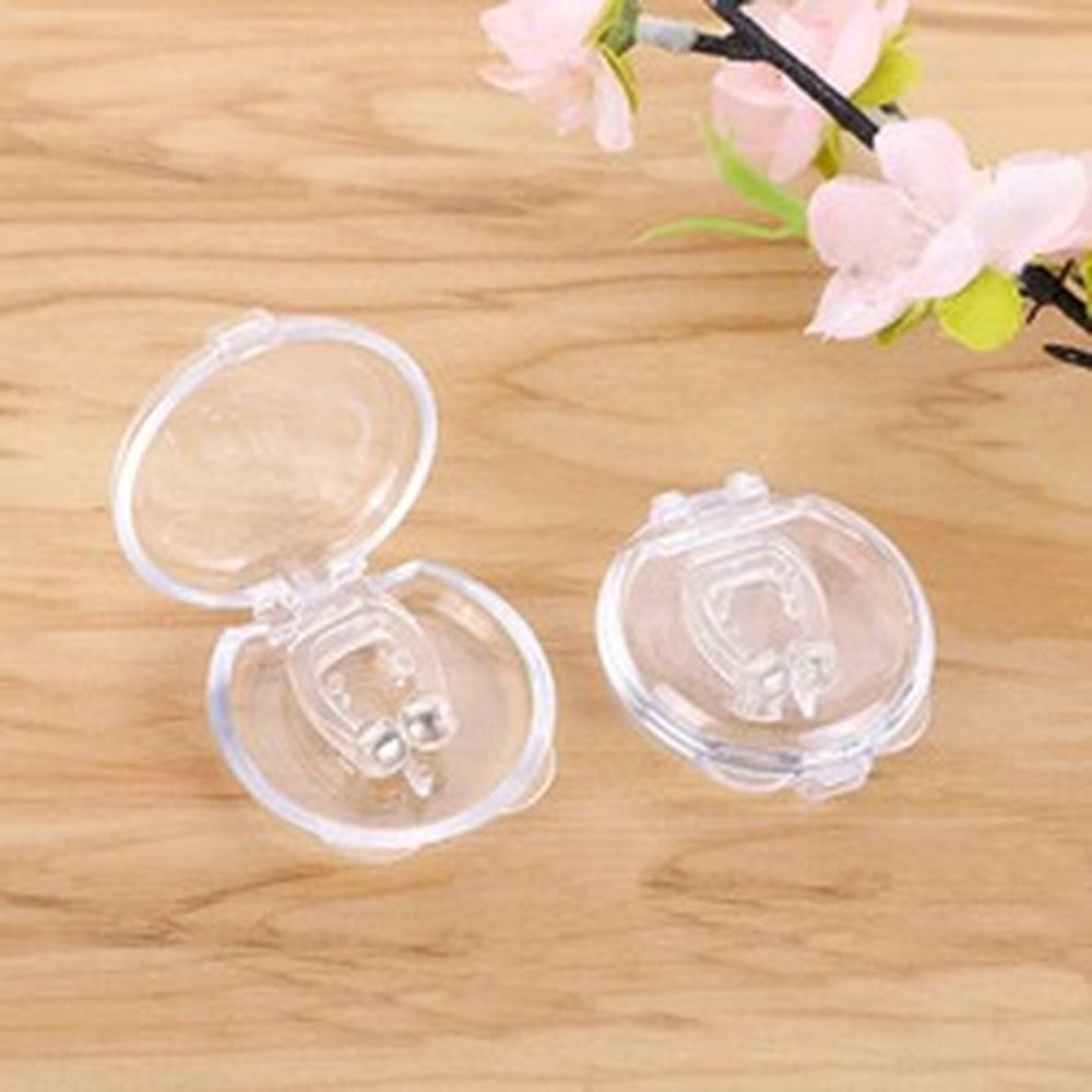 Magnetic Snore Stopper Ring With Case Silicone Anti Snore Stop Device Silent Sleep Nose Clip Night Sleeping Aid Snoring Rings