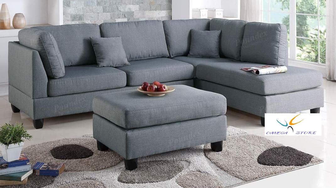 Ash 5seater And Ottoman (Lagos Only