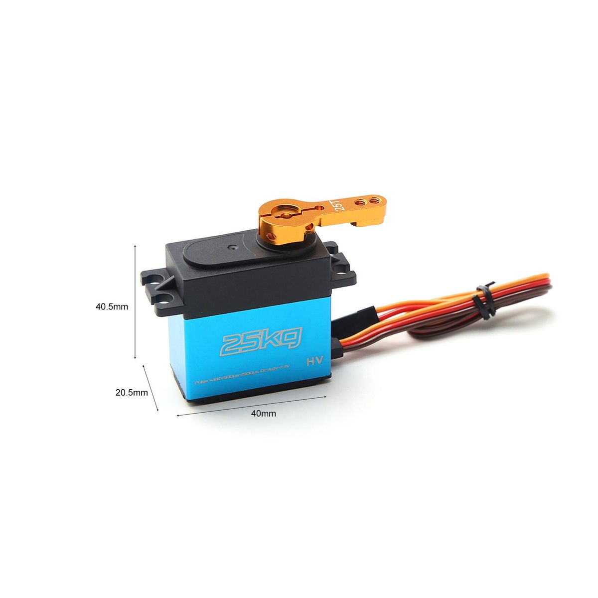 Digital Servo 25kg High Torque 4pcs 270° Stainless Steel Gear Servo for 1/8 1/10 1/12 Scale RC Cars Robot Manipulator with 25T Arm