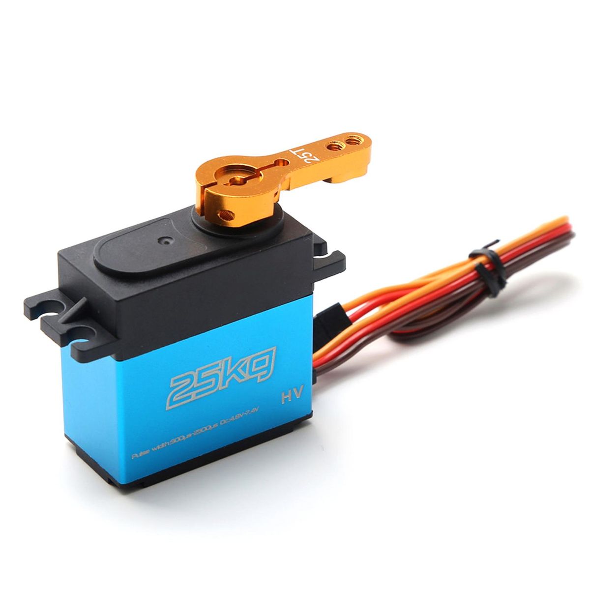 Digital Servo 25kg High Torque 4pcs 270° Stainless Steel Gear Servo for 1/8 1/10 1/12 Scale RC Cars Robot Manipulator with 25T Arm