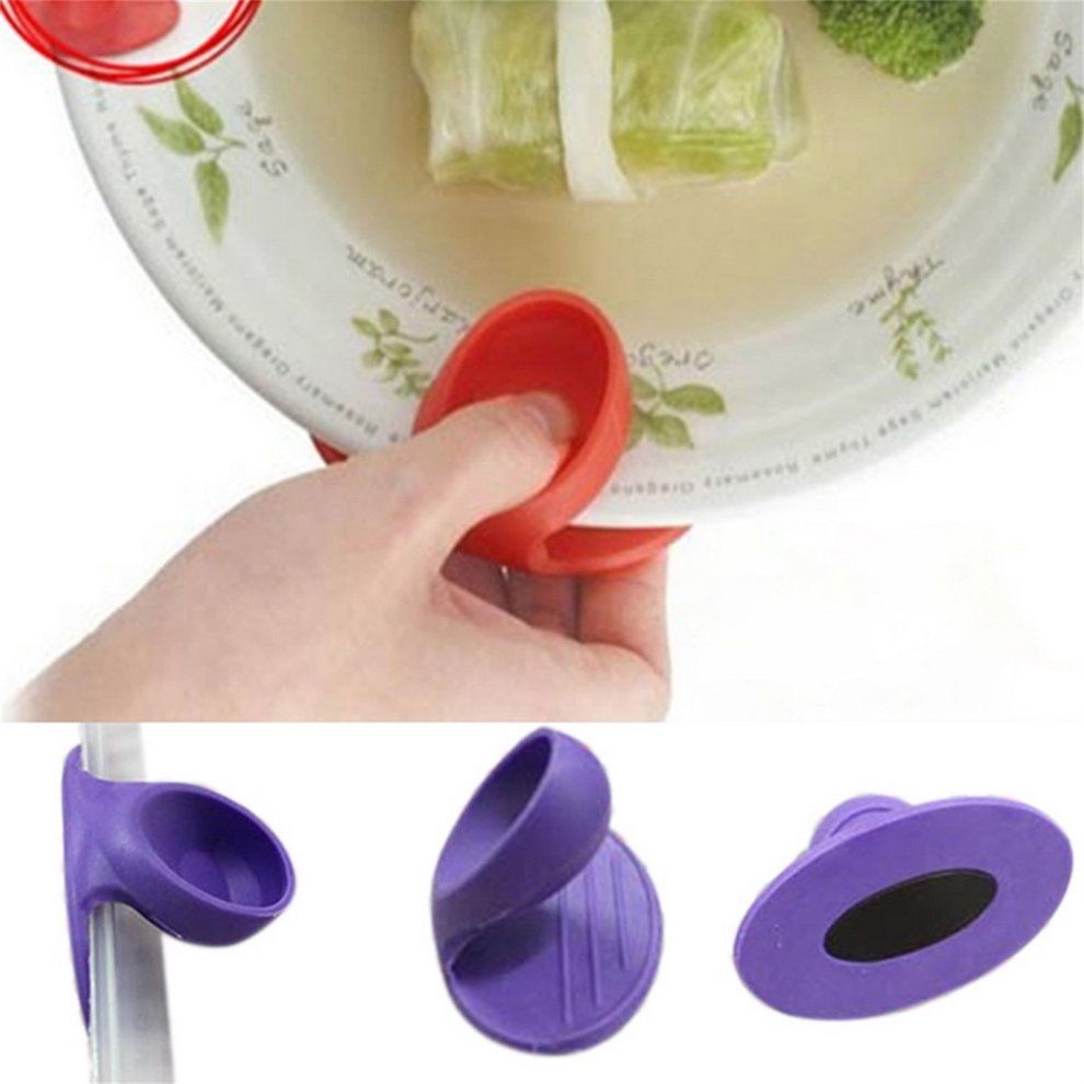 Kit Hen Dishes Sili One Oven Heat Insulated Finger Glove Mitt Prote Tor Hot-Random