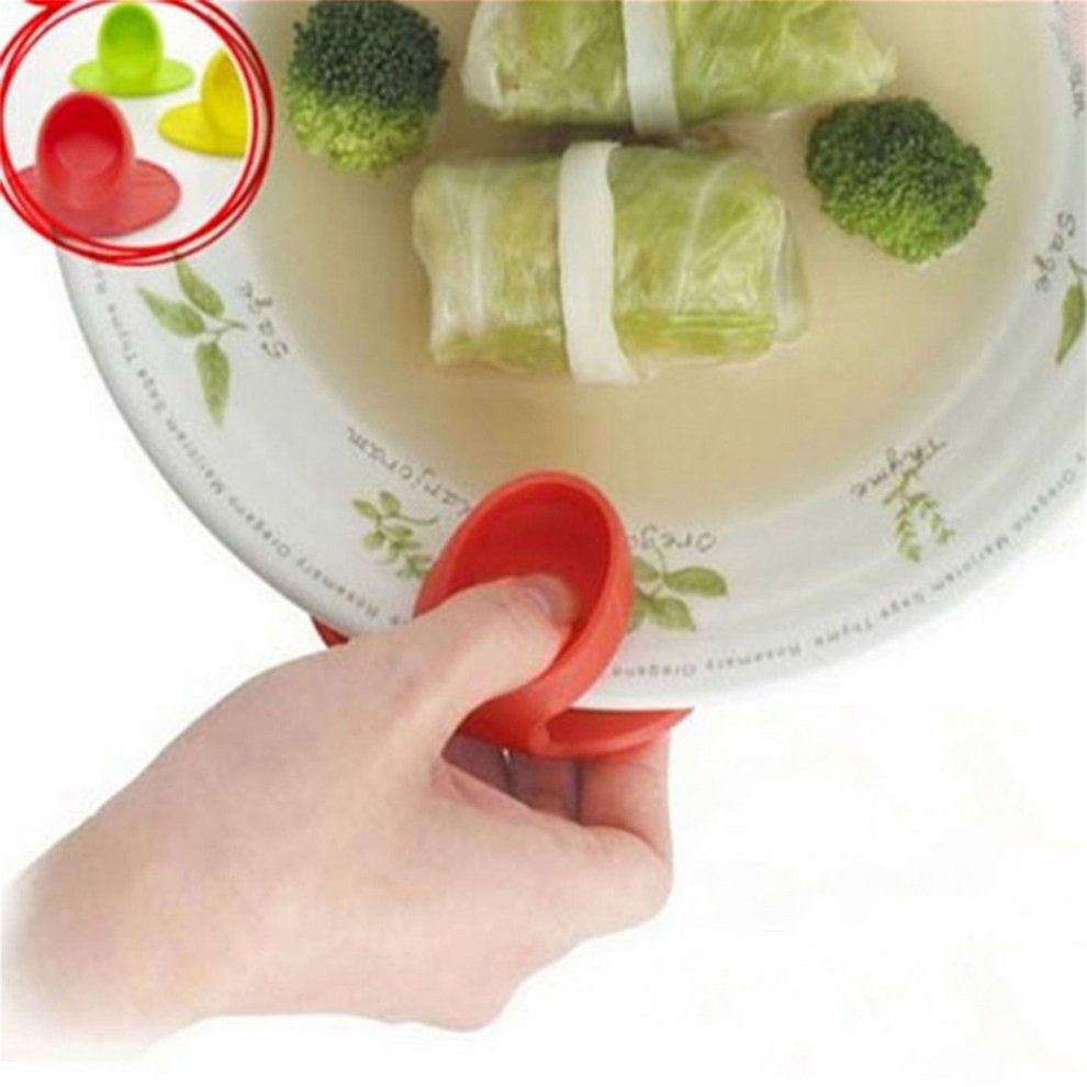 Kit Hen Dishes Sili One Oven Heat Insulated Finger Glove Mitt Prote Tor Hot-Random