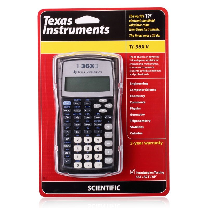 Texas Instruments TI-36X II Student Science Function Calculator Calculus Calculator Two Lines Display TI-36X II